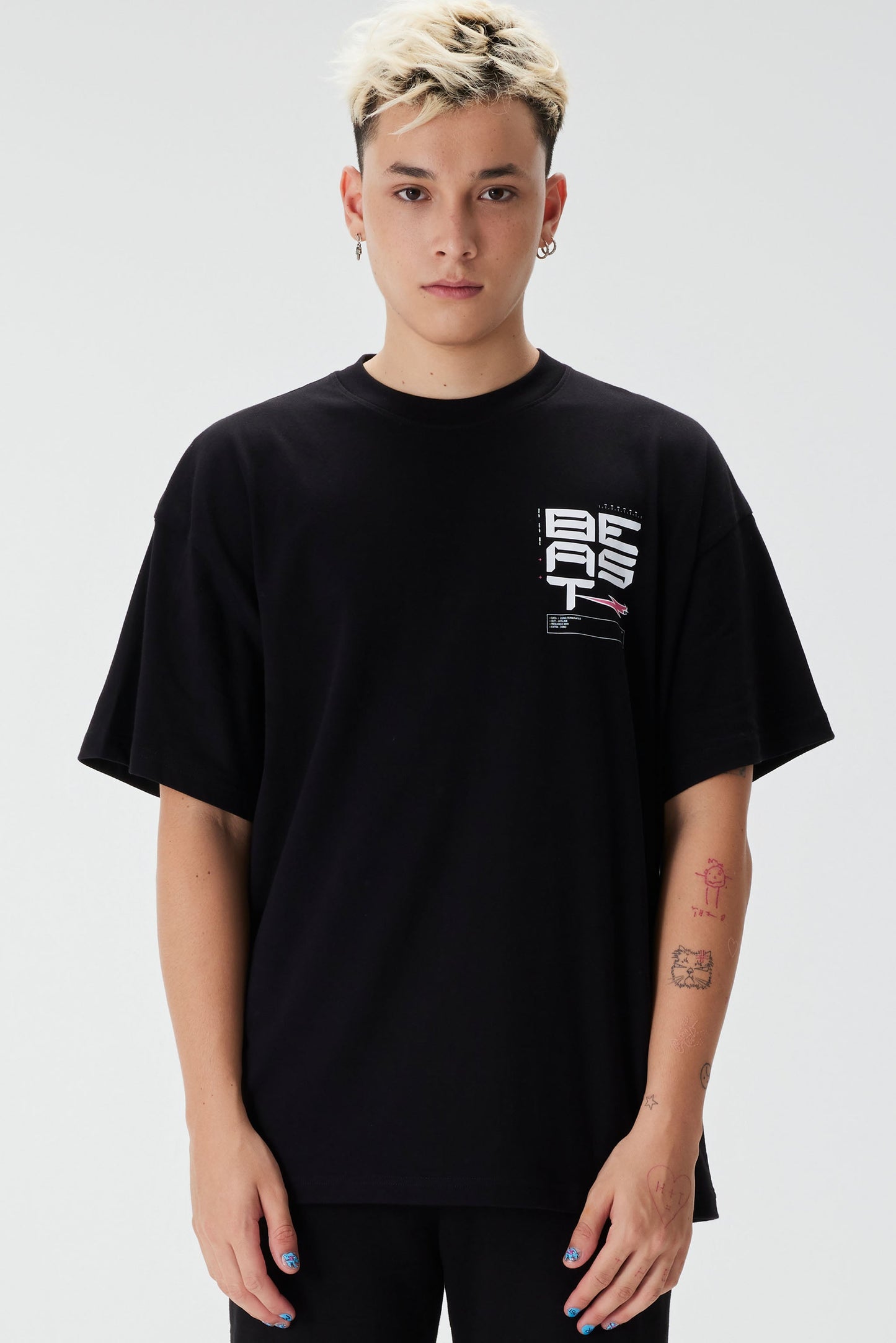 BEAST MECH S/SLEEVE TEE - BLACK - MrBeast.store