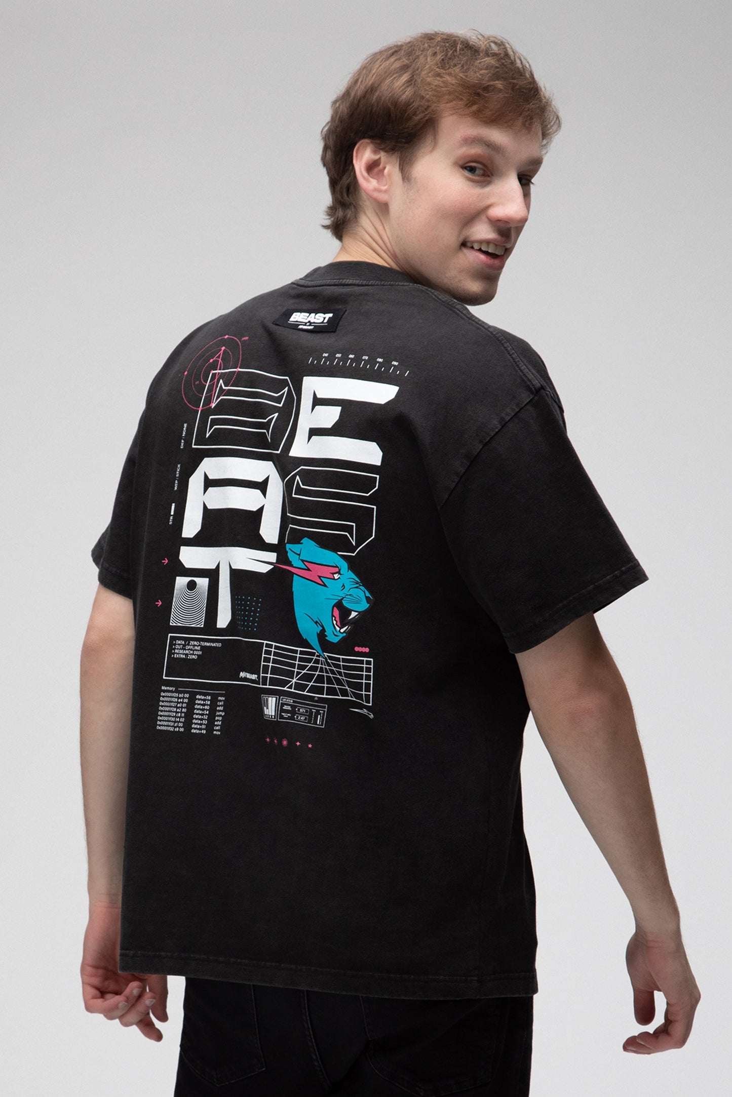 BEAST MECH S/SLEEVE TEE - BLACK - MrBeast.store