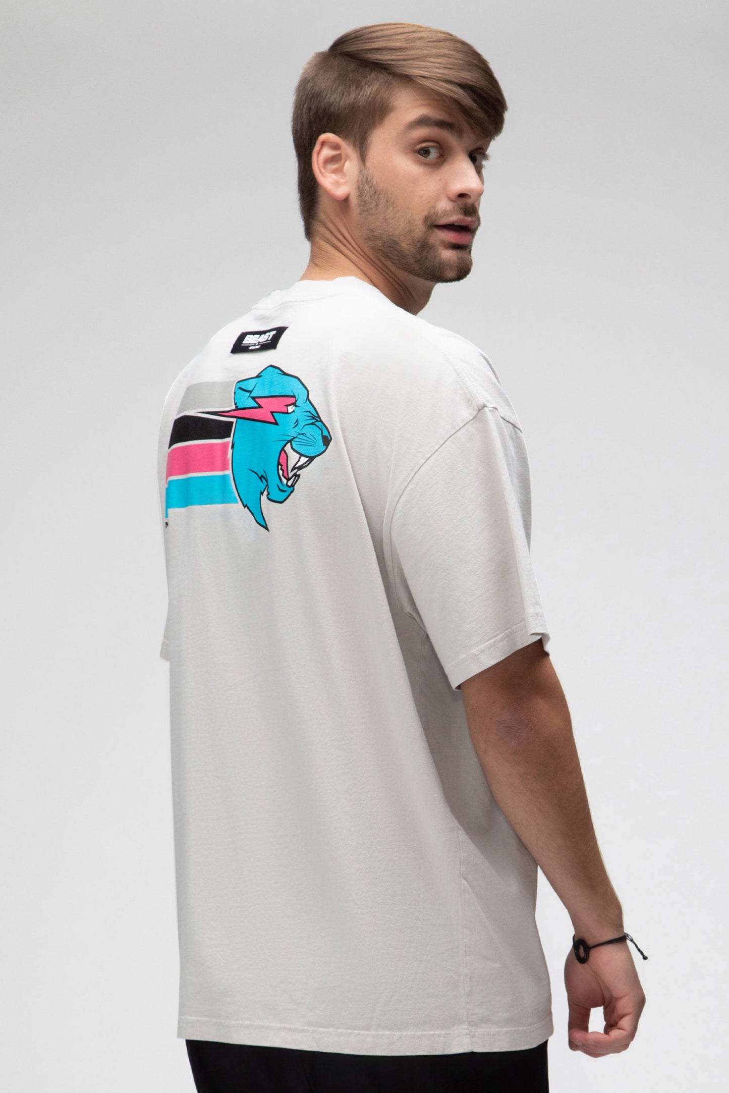 TROPIC S/SLEEVE TEE - LIGHT GREY