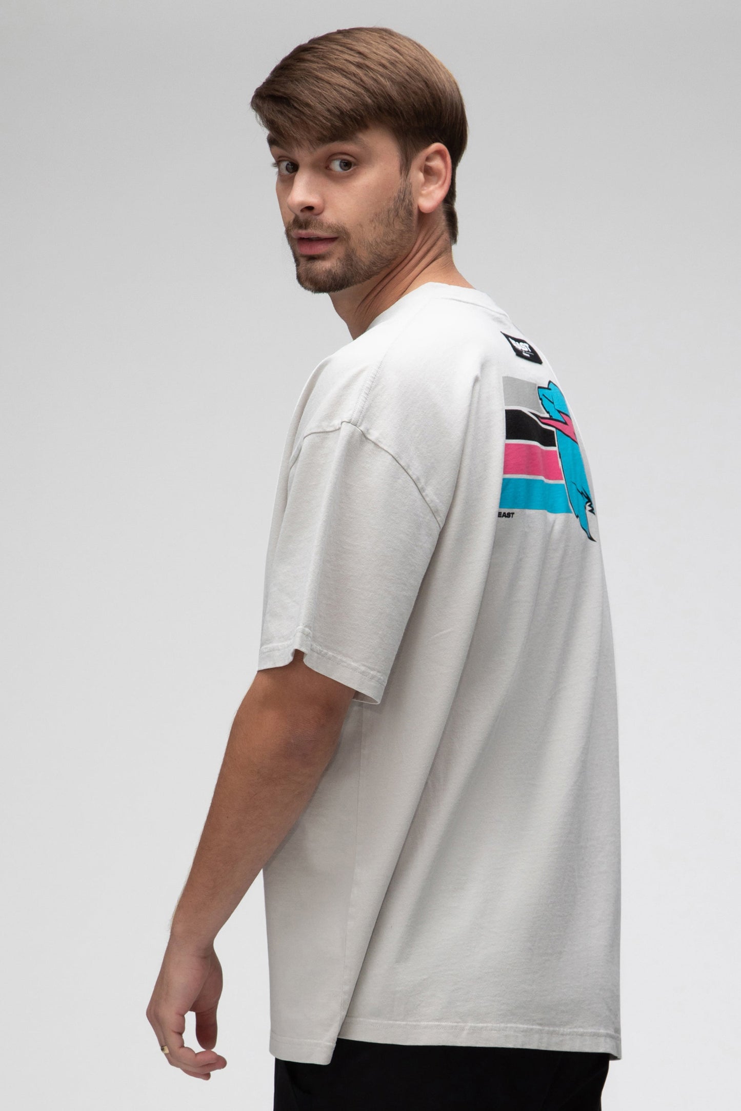 TROPIC S/SLEEVE TEE - LIGHT GREY