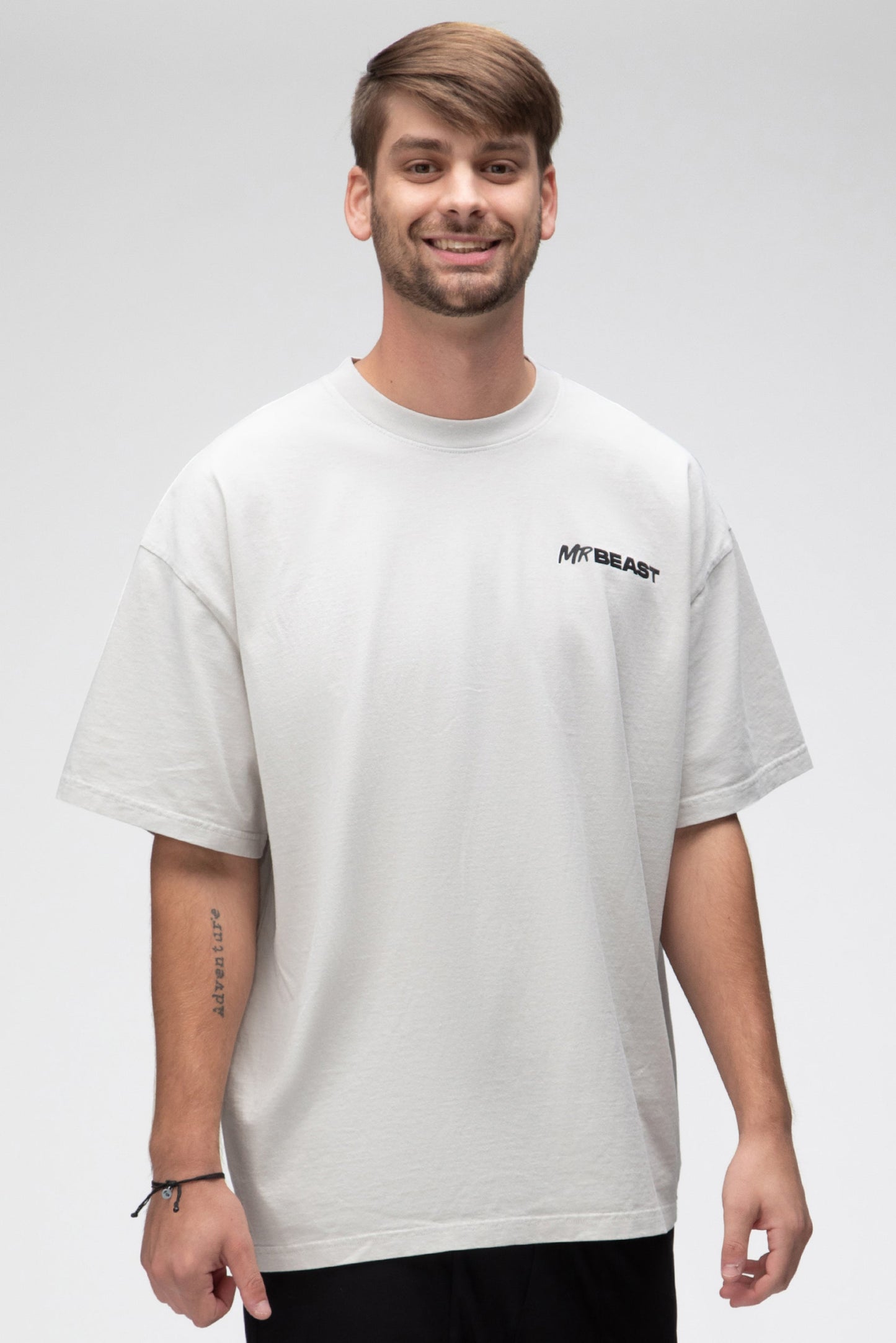 TROPIC S/SLEEVE TEE - LIGHT GREY