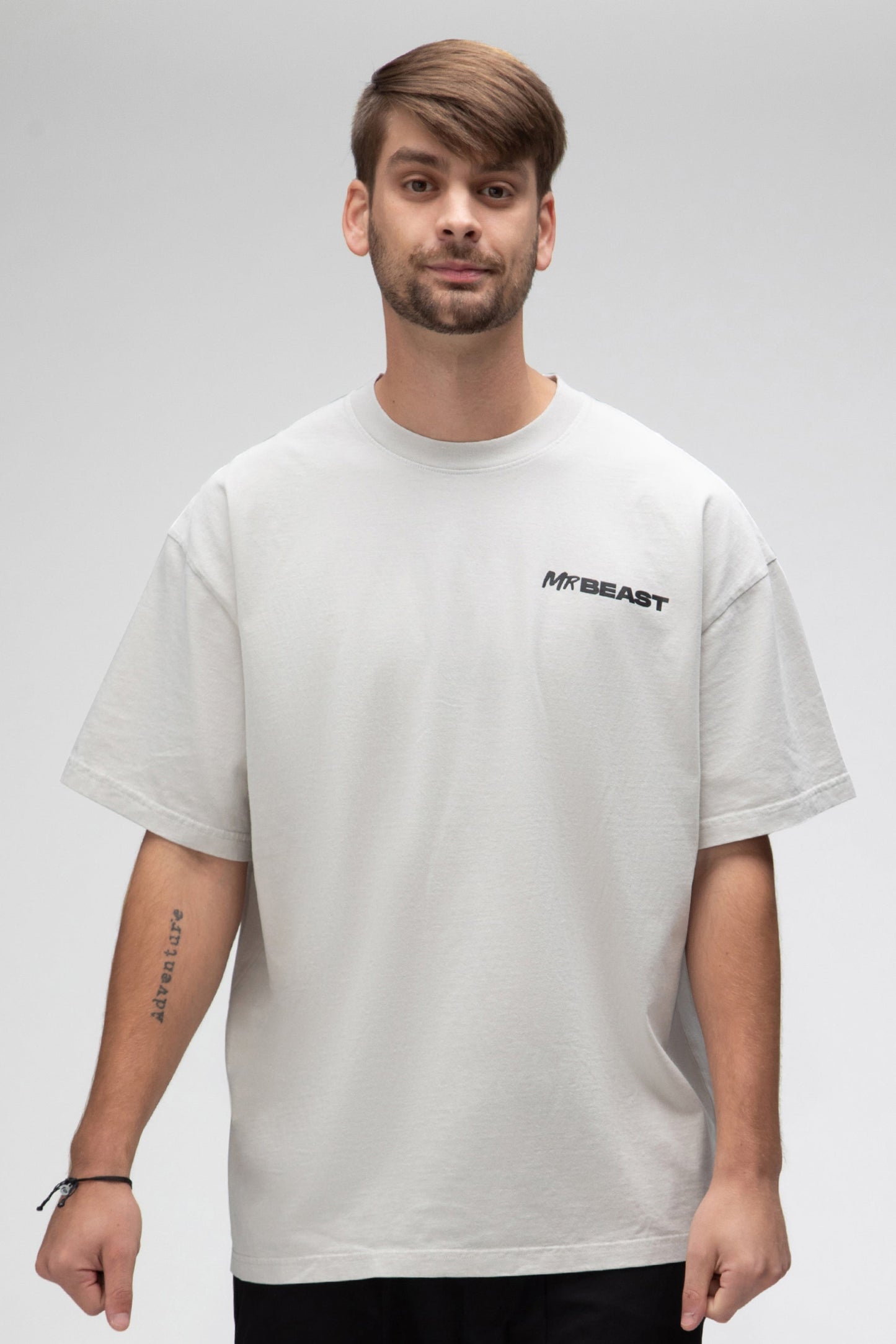 TROPIC S/SLEEVE TEE - LIGHT GREY
