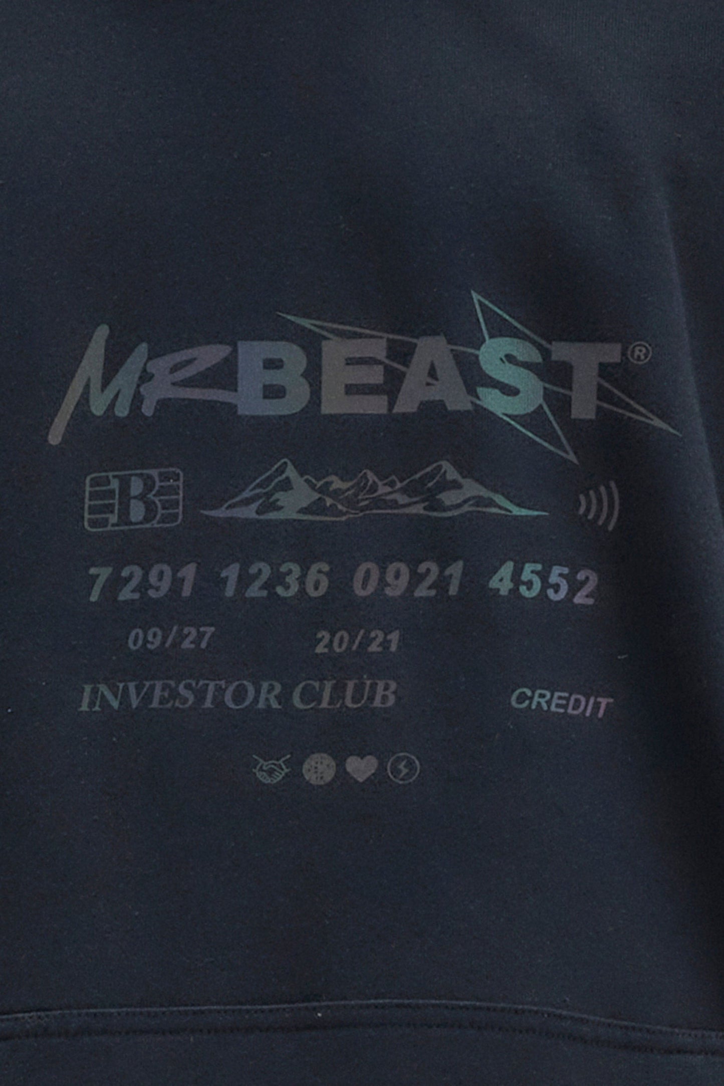 INVESTOR 3M REFLECTIVE HOODIE - BLACK