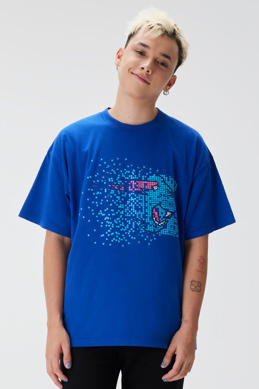 DATABLOCKER S/SLEEVE TEE - COBALT BLUE