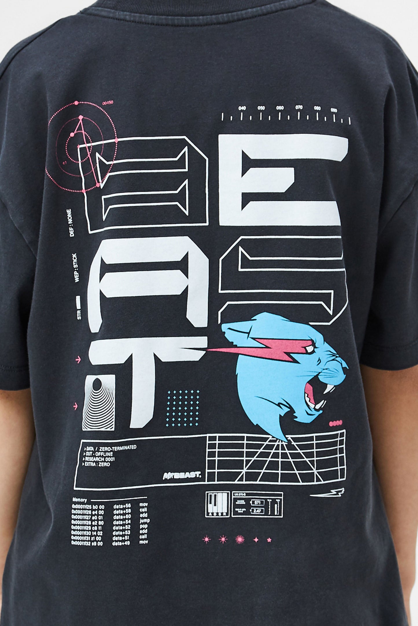 KIDS MECH S/SLEEVE TEE - BLACK