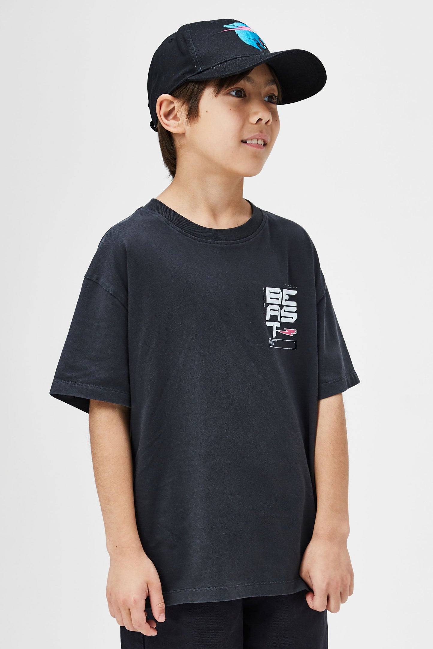 KIDS MECH S/SLEEVE TEE - BLACK