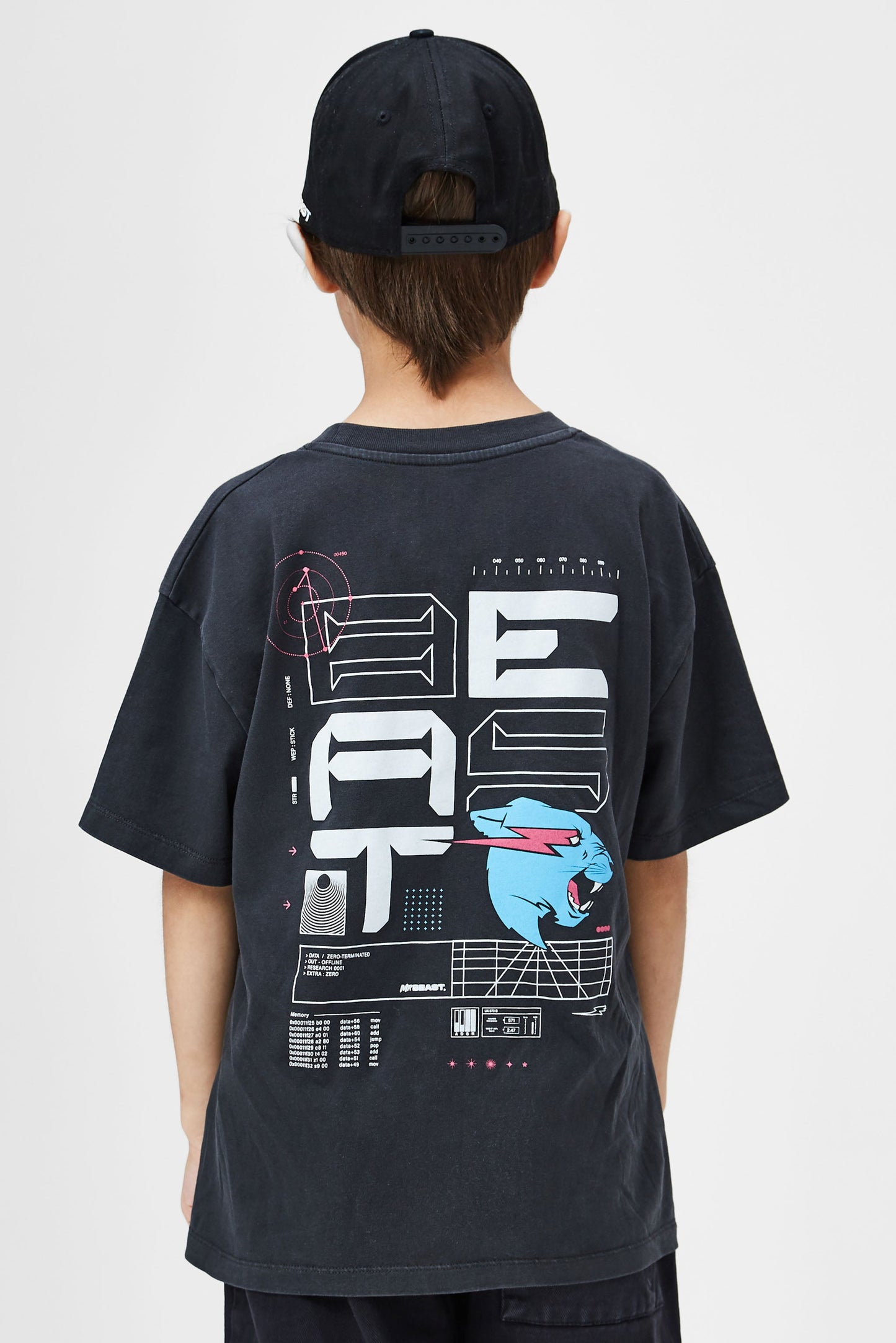 KIDS MECH S/SLEEVE TEE - BLACK