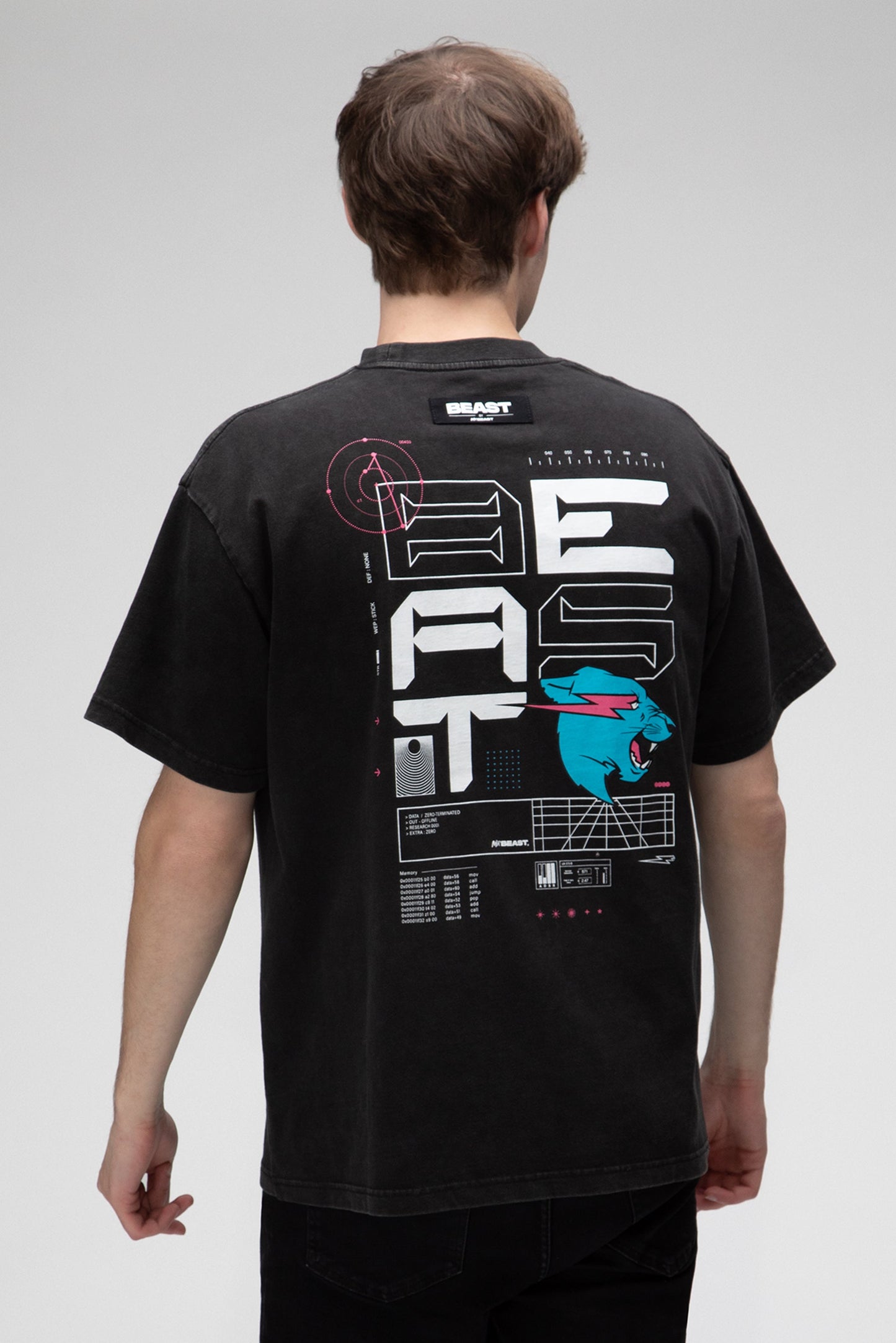 BEAST MECH S/SLEEVE TEE - BLACK - MrBeast.store