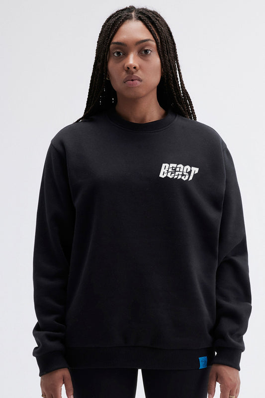 SHREDDER CREWNECK SWEATSHIRT - BLACK