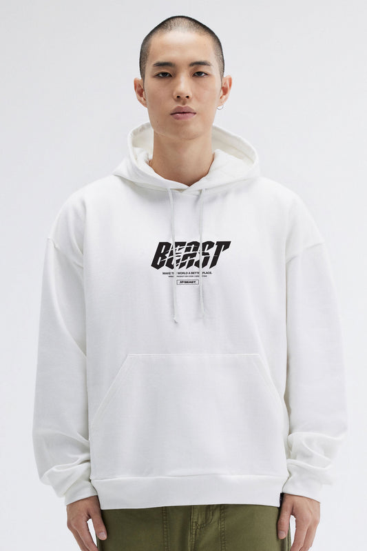 SHREDDER PULLOVER HOODIE - WHITE